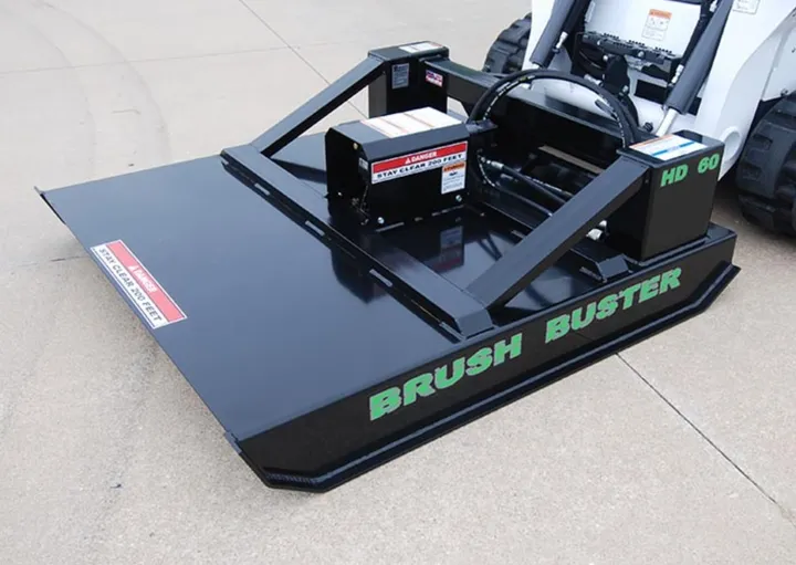B-Built HD 60 Brush Buster on a skid steer, top view