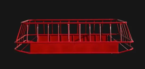 Red double bale feeder without insert