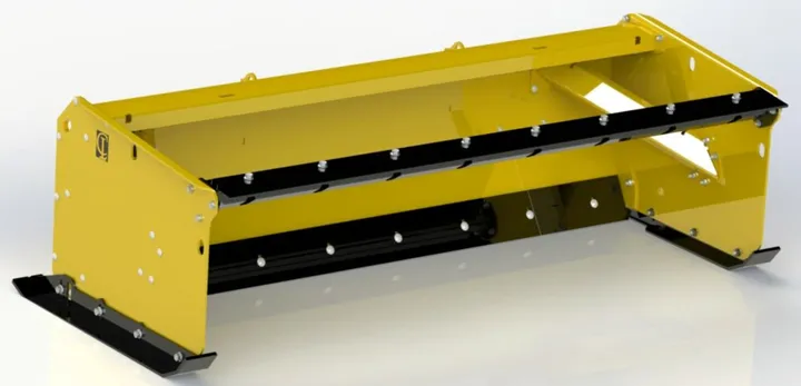 EZ Snow Pusher, angled side view