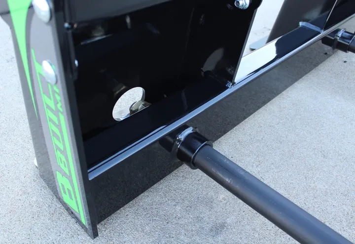 Close-up of the bale spear mounting sleeve
