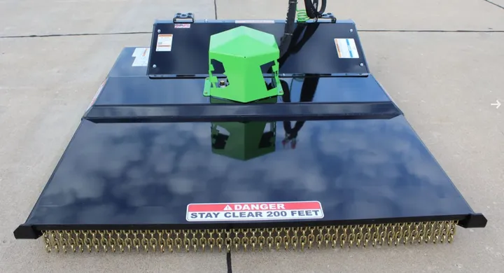 DPM Brush Buster front view showing the chain guard